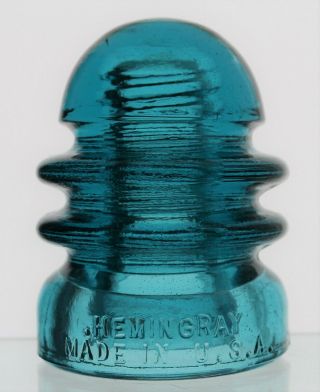 Hemi - Blue Cd 205.  Hemingray Made In U.  S.  A.  Glass Insulator
