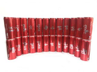 Name Set Coca Cola Coke 24 Cans Complete Set From Myanmar / Burma Rare