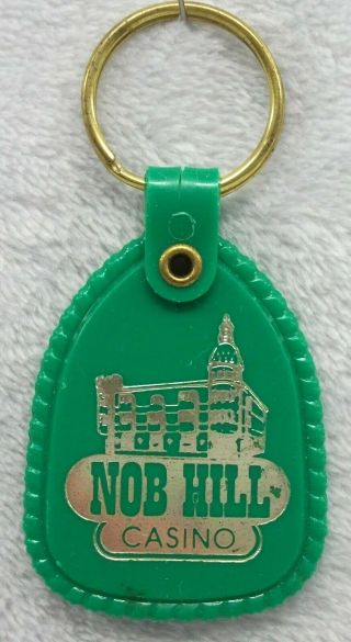 Vintage Nob Hill Casino Hotel Las Vegas Nevada Keychain Ring Fob Look
