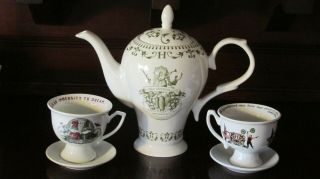 Hendricks Gin Teapot A Most Unusual Gin,  2 Cups & Saucers,  Gin For Two.