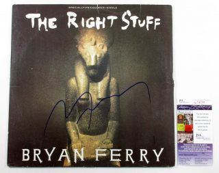 Bryan Ferry Signed Record Album The Right Stuff W/ Jsa Auto Df015168