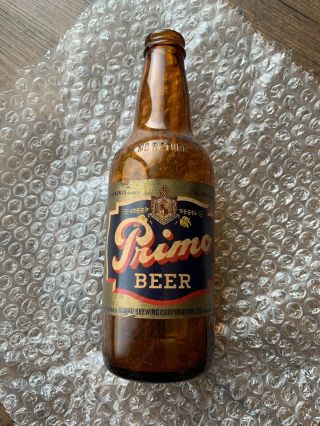 Hawaii Bottle - Abm 1950’s Primo Beer Hawaii Brewing Corporation Honolulu Hawaii