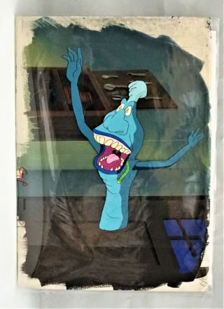 The Real Ghostbusters Production Animation Cel Painted Background With 418