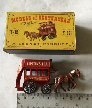 1959 Matchbox Models Of Yesteryear 1896 Horsedrawn Horse Bus No 12 M/boxed Toy