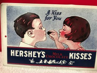 Vintage Hershey Kisses Advertising Thermometer Sign 3
