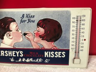Vintage Hershey Kisses Advertising Thermometer Sign 4