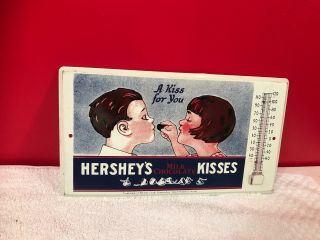 Vintage Hershey Kisses Advertising Thermometer Sign 6