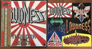 Loudness‎‎ - Thunder In The East 12 " Vinyl Af - 7337 1st Press W/sticker Sheet