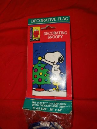 Peanuts Snoopy Decorative Flag - 44 " X 28 " -