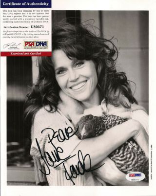 Jane Fonda Signed 8x10 Photo - Psa/dna - Actress - Academy Award - Movie Star