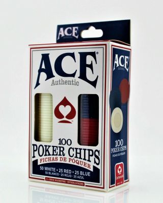Ace Plastic Poker Chips (set Of 100)