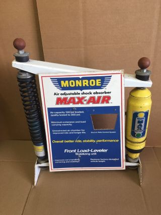 Orig Monroe Max - Air Sign Adjustable Air Shock Absorbers Car Truck Auto Adv