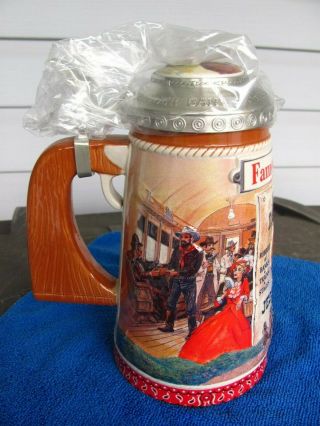 Budweiser Jesse James and the James Younger Gang Lidded Beer Stein 3