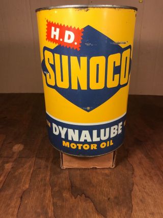 Sunoco Dynalube 5 Quart Motor Oil Can