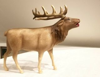 Moose,  With Huge Rack.  Really & Large Celluloid,  Animal.  U.  S.  A.  Putz Scene