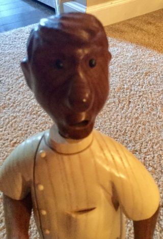 Dentist Folk Art.  Hand Carve Wooden Statue.  Great Workmanship.  made in Italy 2
