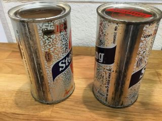 2 different Sterling (136 - 37 &38) flat top beer cans by Sterling,  Evansville,  IN 2
