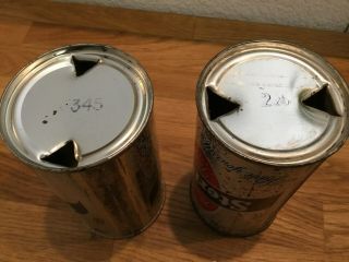 2 different Sterling (136 - 37 &38) flat top beer cans by Sterling,  Evansville,  IN 6