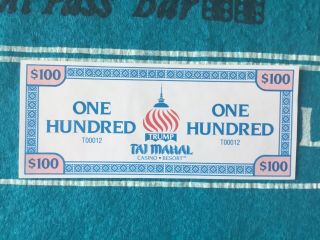 Donald J Trump Taj Mahal $100 Bill Soft Opening Money