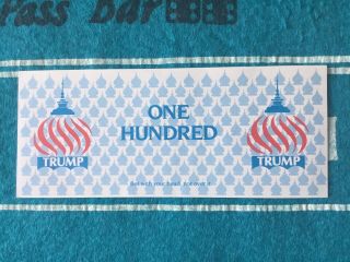 Donald J Trump Taj Mahal $100 BILL SOFT OPENING Money 2