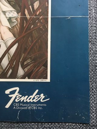 Vintage 1975 Fender CBS Musical Instruments Alice &Wonderland Fold Out Poster Ad 3