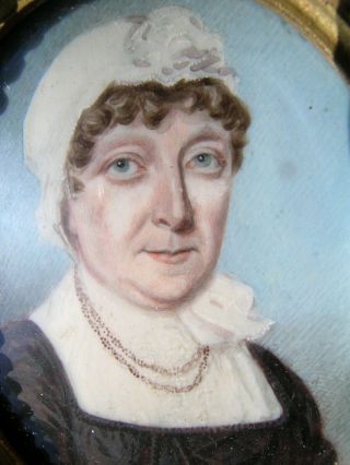Fine Antique Portrait Miniature Lady Early 1800 ' s Attributed to Thomas Richmond 3