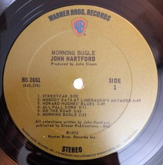 John Hartford - Morning Bugle - 1972 US 1st Press (NM -) Ultrasonic 4