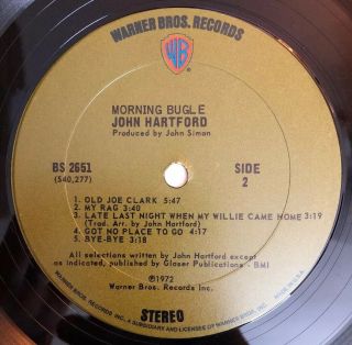 John Hartford - Morning Bugle - 1972 US 1st Press (NM -) Ultrasonic 5