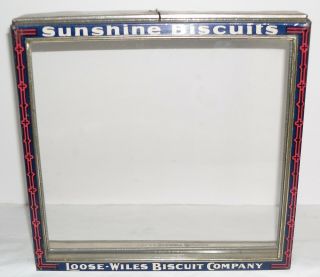 Sunshine Biscuits Loose - Wiles Biscuit Co Glass Tin Cover