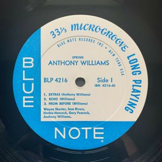 ANTHONY WILLIAMS Spring BLUE NOTE LP 4216 Mono Van Gelder Herbie Hancock 4