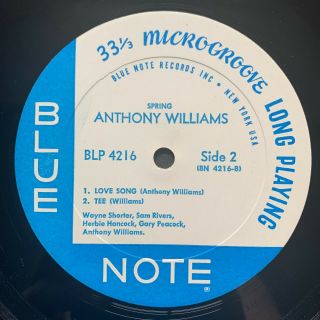 ANTHONY WILLIAMS Spring BLUE NOTE LP 4216 Mono Van Gelder Herbie Hancock 6