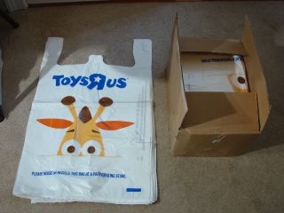 Toys R Us Shopping Bag Geoffrey 500 Bags Case Large White 20x30 Giraffe Sign