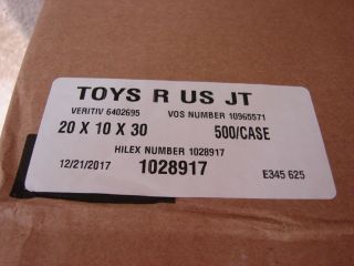 Toys R Us Shopping Bag GEOFFREY 500 Bags Case Large White 20x30 Giraffe sign 2