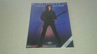 Joe Satriani Autographed Flying In A Blue Dream Guitar Music Book Signed Cover