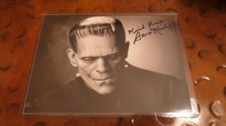 Sara Karloff Signed Autographed Photo Daughter Of Boris - - Frankenstein Mummy