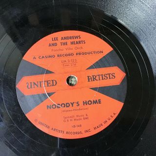 78 Rpm Lee Andrews Hearts Ua 123 Try The Impossible / Nobodys Home V,