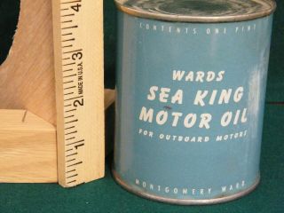 Vintage Rare Wards Sea King 50/1 Outboard Boat Motor Oil Can Full 16oz 2 Cycle