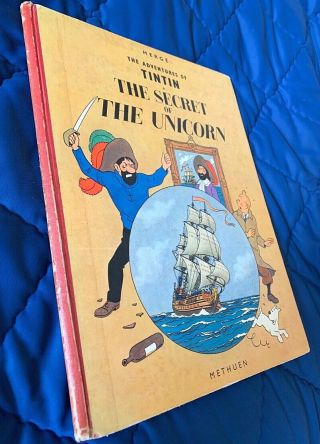 Secret Of The Unicorn - Methuen 1st Uk Edition 1959 By Herge Eo First Tintin
