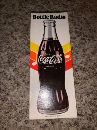 Vintage Coca - Cola Soda Bottle Am Transistor Radio.  Great Estate Find