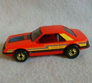 Hot Wheels Red Cobra Turbo Ford Mustang Rare Car Promo Gold Hubcaps 1979 3