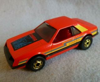 Hot Wheels Red Cobra Turbo Ford Mustang Rare Car Promo Gold Hubcaps 1979 5