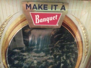 RARE 3D COORS BEER MAKE IT A BANQUET LIGHTED WATERFALL ELECTRIC SIGN HOLD BEER 6