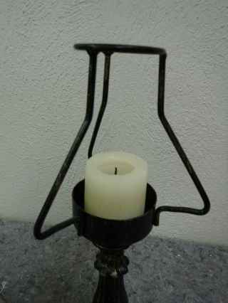 John Deere Colored Glass Table Candle Holder Lamp 6