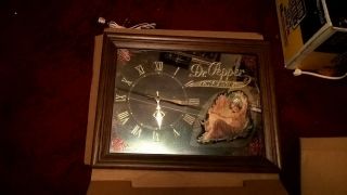 Dr.  Pepper King Of Beverages Nostalgia Clock Mirror With Lady