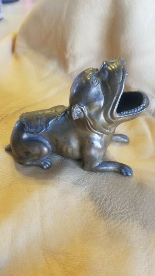 English Bulldog Figurine / Cigar Rest Holder Jennings Brothers Dog Figure Jb