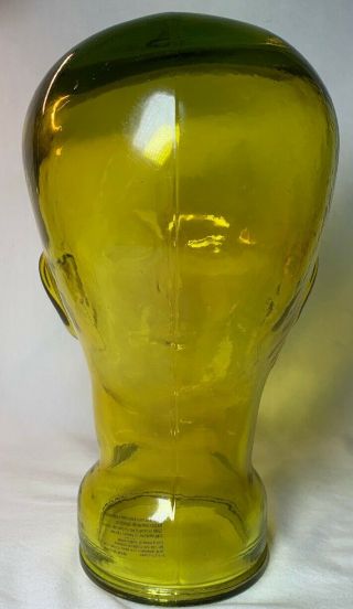 Vintage Glass Mannequin Head,  Hand Painted,  Made In Spain - transparent - Yellow 5