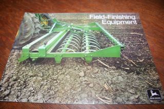 John Deere Field - Finishing Equipment Brochure W/ 7520 4wd 1972