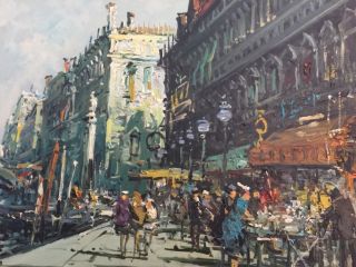 Venice Street scene by Italian artist D.  Amicante size 20x28 oil on canvas. 5