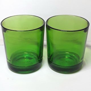 Durax Glasses Green Drinking Glass Tumblers Vintage Old Retro