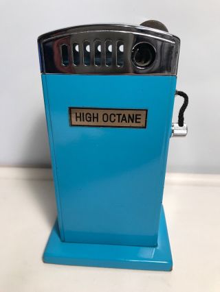 Vintage " High Octane " Gas Pump Figural Table Lighter W/b